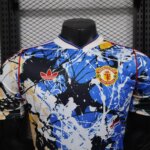 2025/2026 Player Version Manchester United Stone Roses Co-Branded Edition Blue Football Shirt 1:1 Thai Quality - Image 3