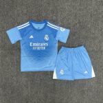 2025/2026 Real Madrid Goalkeeper Blue Football Shirt 1:1 Thai Quality Kids Size
