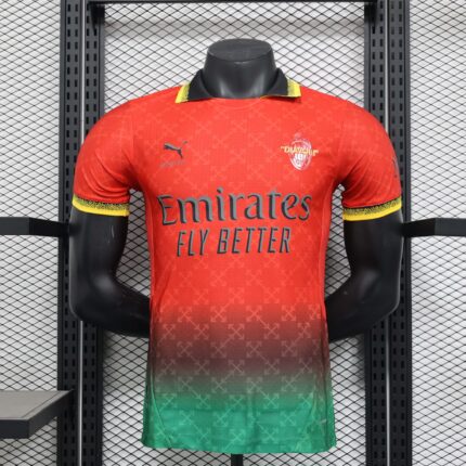 2024/2025 Player Version AC Milan Fourth Away Red Soccer Jersey 1:1 Thai Quality