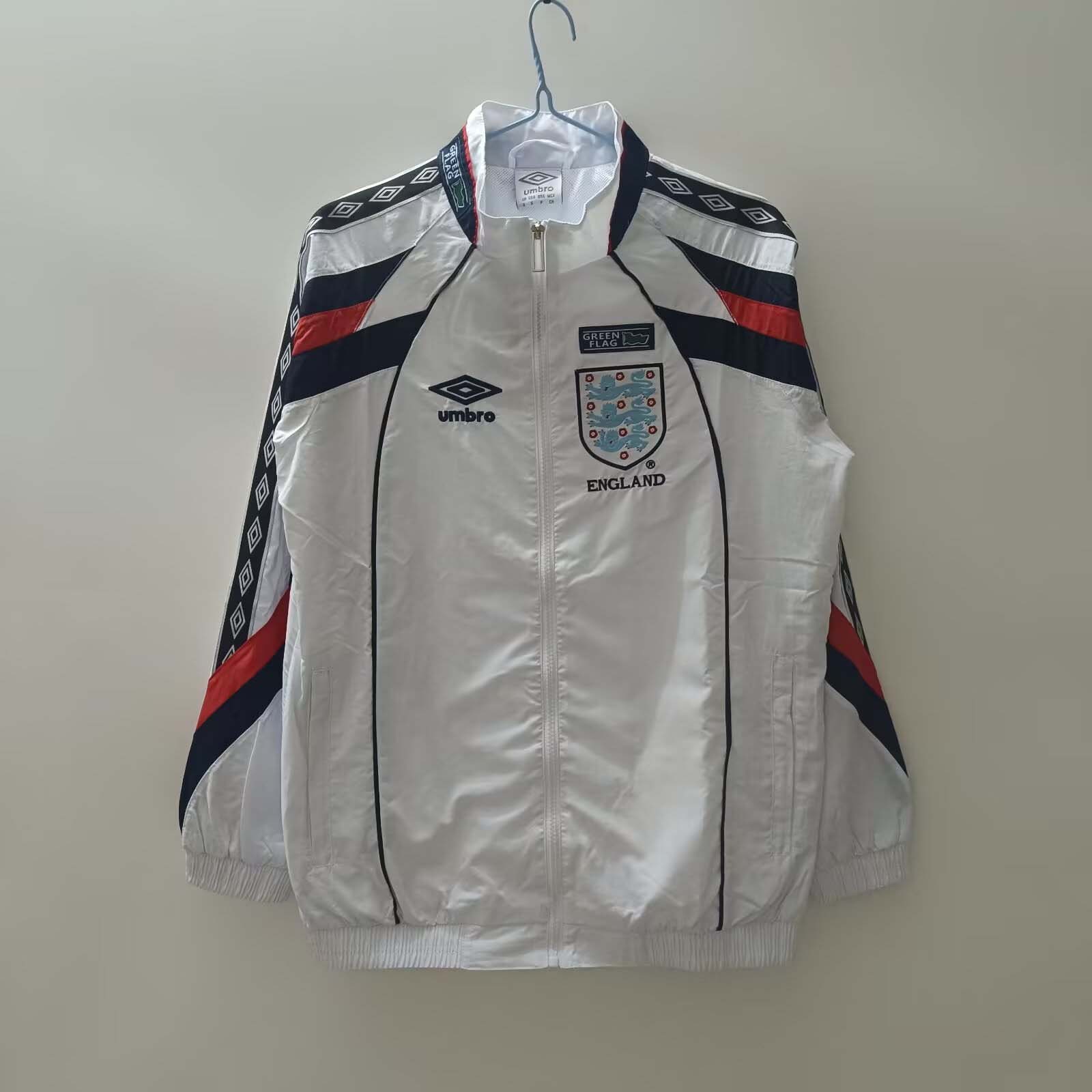 c214c5a351d2f7e5206b49369550cdf1fca2090a 2024 England Windbreaker White Soccer Jersey 1:1 Thai Quality - Image 1