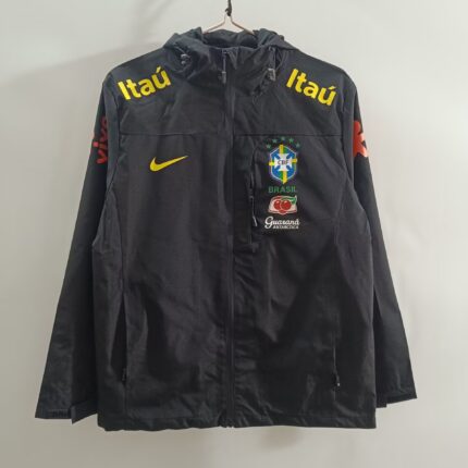 2025 Brazil Windbreaker Black Football Shirt 1:1 Thai Quality