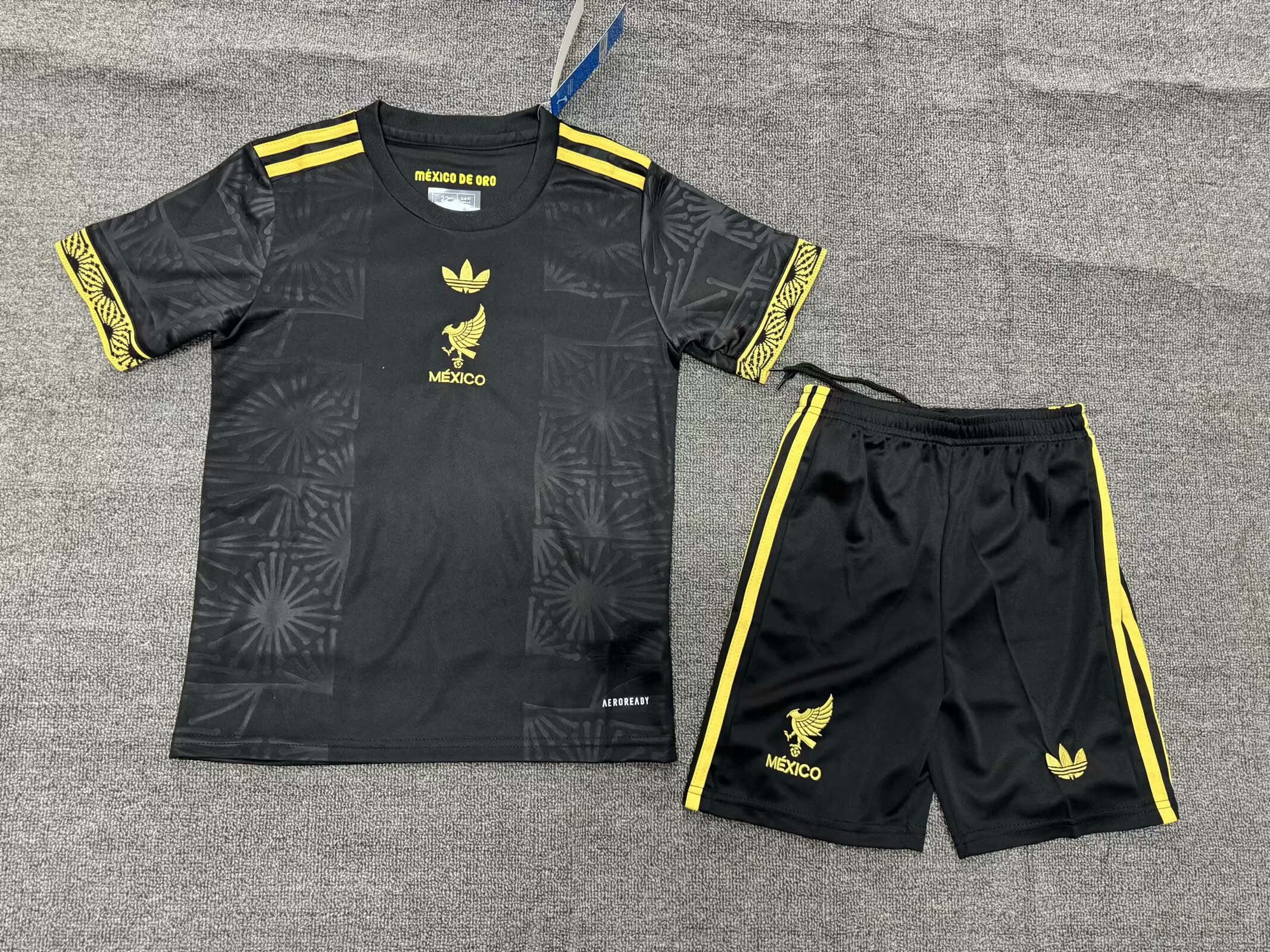 c50fe2953768287dfddf0b19dcc433e094ee7f2b 2025 Mexico National Special Edition Black Football Shirt 1:1 Thai Quality Kids Size - Image 1
