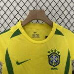 2002 Retro Brazil Home Football Shirt 1:1 Thai Quality Kids Size - Image 3