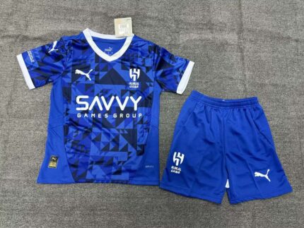 2024/2025 Al-Hilal Saudi Home Football Shirt 1:1 Thai Quality Kids Size