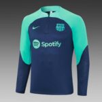 2023/2024 Barcelona Half-Pull Training Suit Royal blue Jersey Set - Image 3