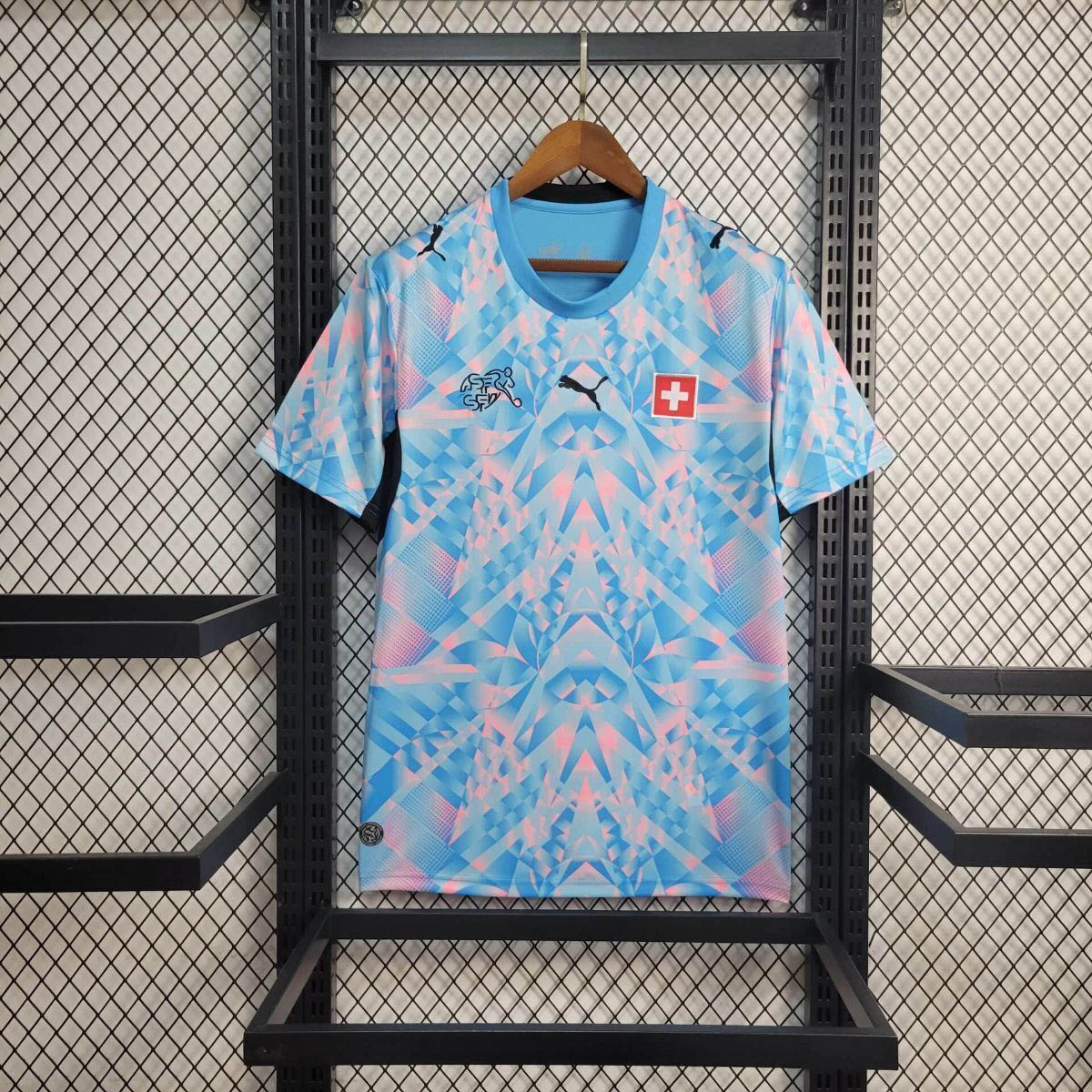 d039caa7597cf3142bb7a6eef5873b16f9ac44f1 2026 Switzerland Goalkeeper Blue Football Shirt 1:1 Thai Quality - Image 1