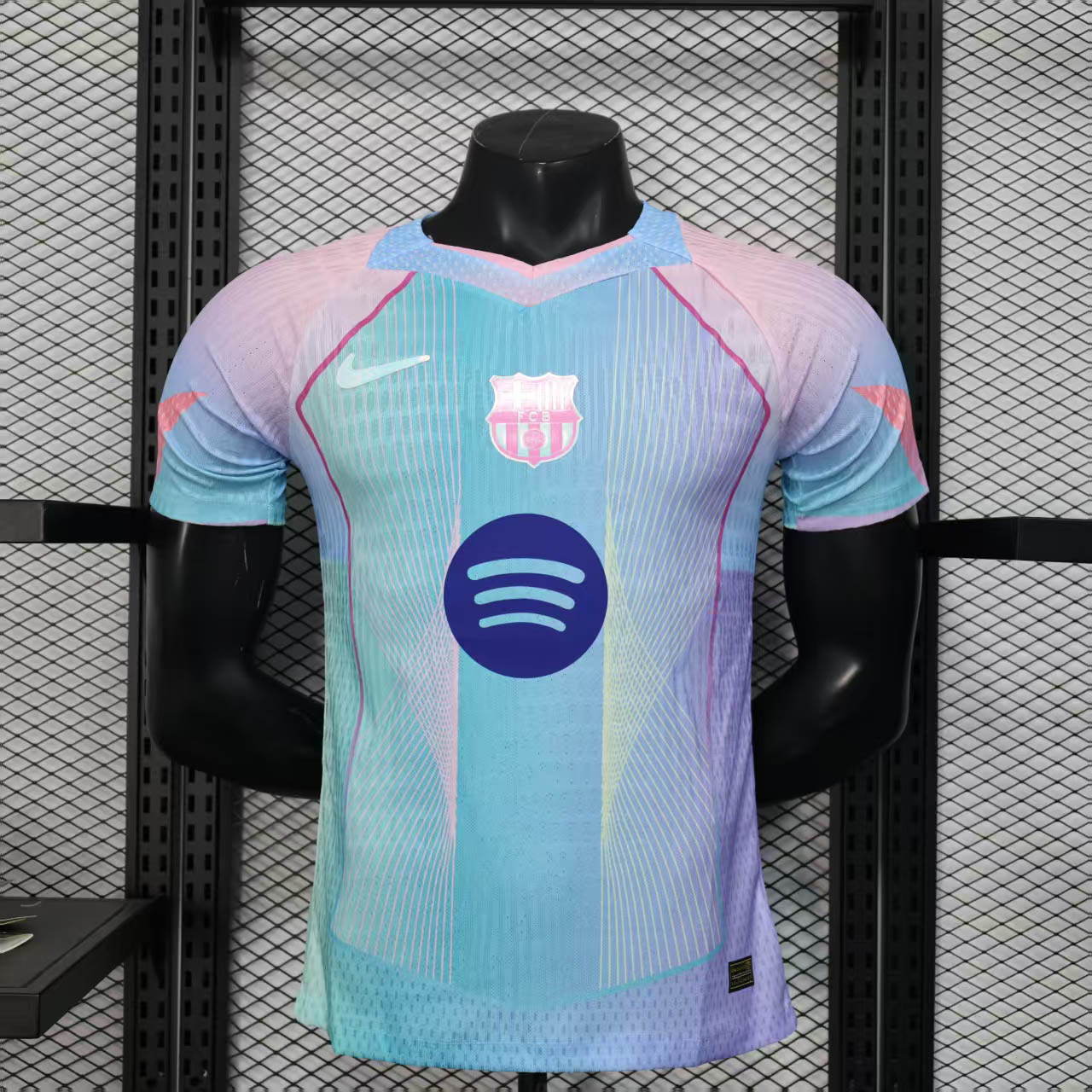 d3e65a6f1ccd8318795dbc62325de0f9c3a7d06f 2025/2026 Player Version Barcelona Concept Pink Blue Gradient Football Shirt 1:1 Thai Quality - Image 1