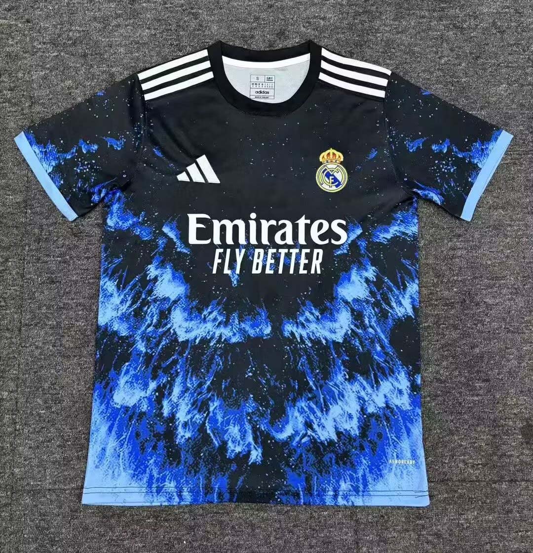 d49e3be62d4ff4cd6f5d0f0367ea0b164d02b491 2025/2026 Real Madrid Special Edition Black And Blue Football Shirt1:1 Thai Quality - Image 1