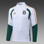 2026 Italy Half-Pull Training Suit White Soccer Shirt Set - Image 3