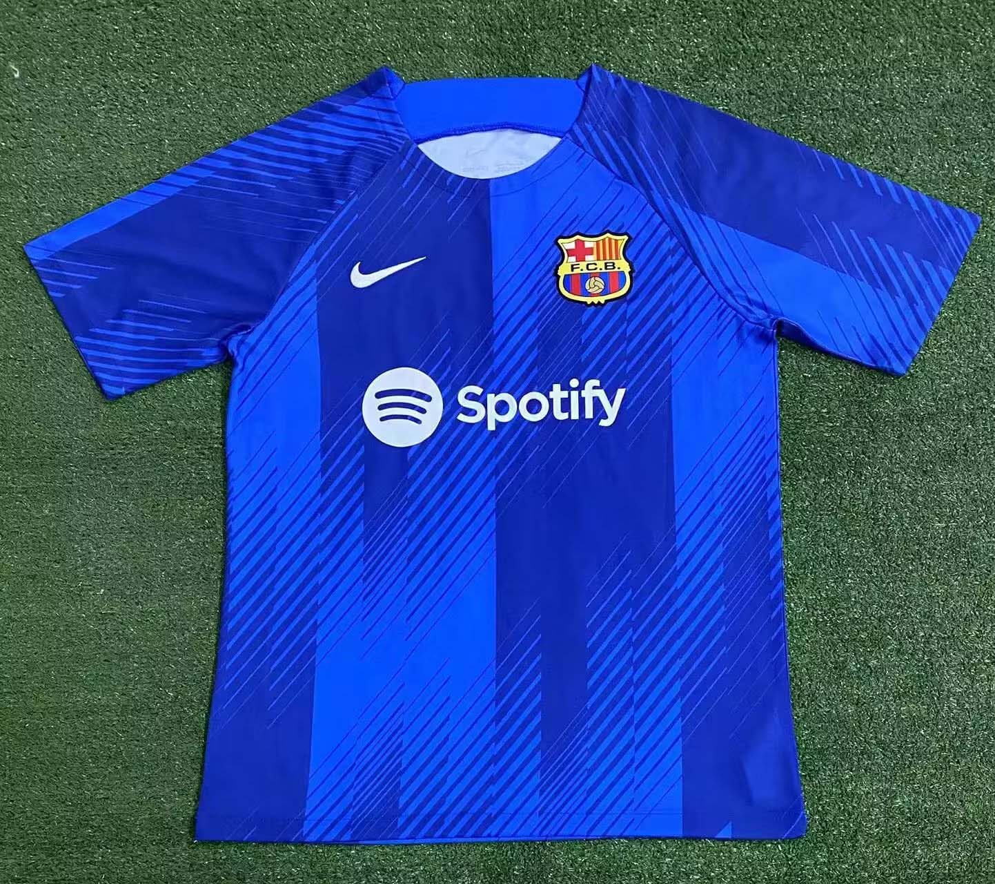 d59ba97c5e0fc28418dd70ed92476c675033e8ff 2023/2024 Barcelona Training Wear Blue Jersey - Image 1