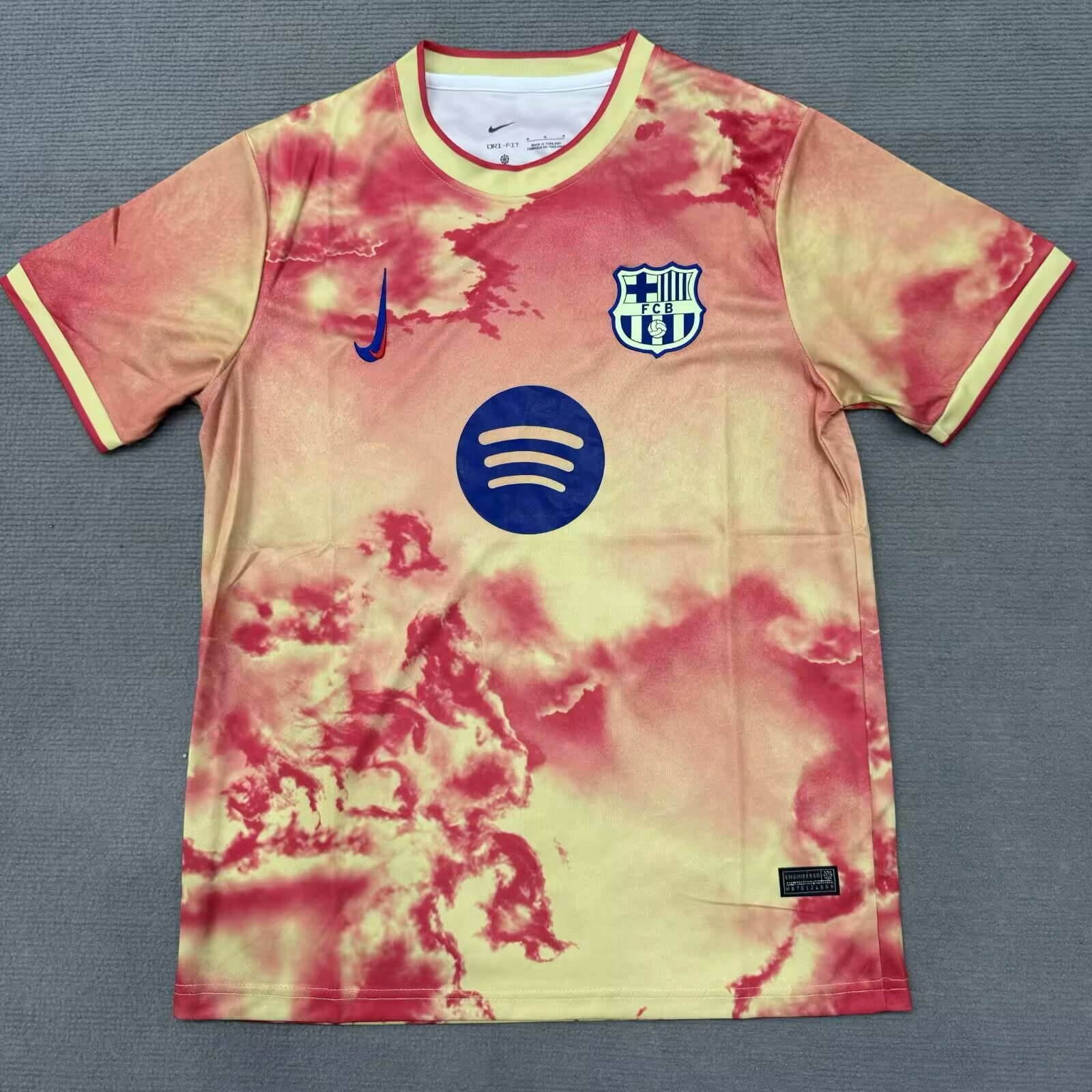 d9dba748d9b2975fdd92af618fd2c9fa7252bae8 2025/2026 Barcelona Special Edition Pink Orange Gradient Football Shirt 1:1 Thai Quality - Image 1