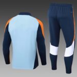 2024/2025 Real Madrid Half-Pull Training Suit Baby blue Football Shirt 1:1 Thai Quality Set - Image 2