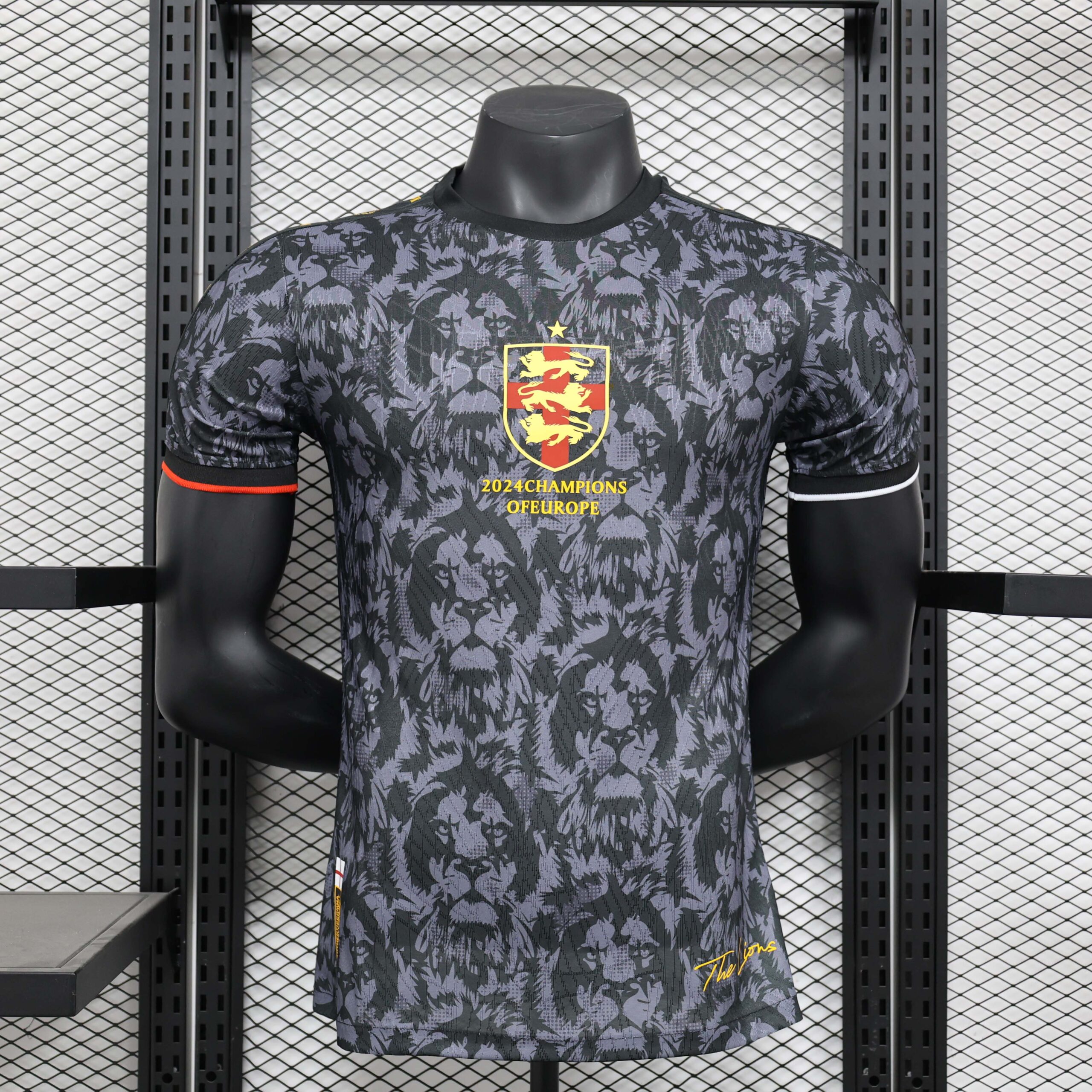ddcc3cf4be7fd7f48dbdb3e5bc680646bb141732 2024 Player Version England Special Edition Gray and black Football Shirt 1:1 Thai Quality - Image 1