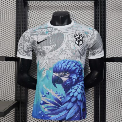 2025 Player Version  Brazil Special Edition White and Blue Football Shirt 1:1 Thai Quality