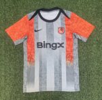 2025/2026 Chelsea Pre Match Training Uniform Gray-Orange Football Shirt1:1 Thai Quality