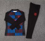 2024/2025 Barcelona Half-Pull Training Suit Red and blue Jersey Set - Image 3