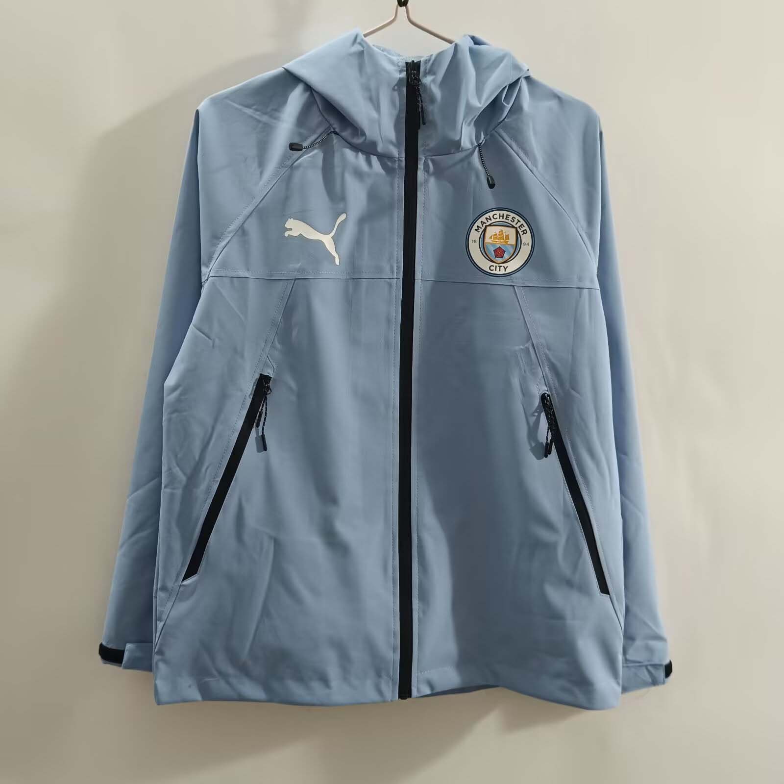 ee059ab8535bb60366c6486d8ef11c785c60e6f7 2025/2026 Manchester City Windbreaker Blue Football Shirt 1:1 Thai Quality - Image 1