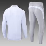 2025/2026 Real Madrid Half-Pull Training Suit White-Gray Football Shirt Set - Image 2