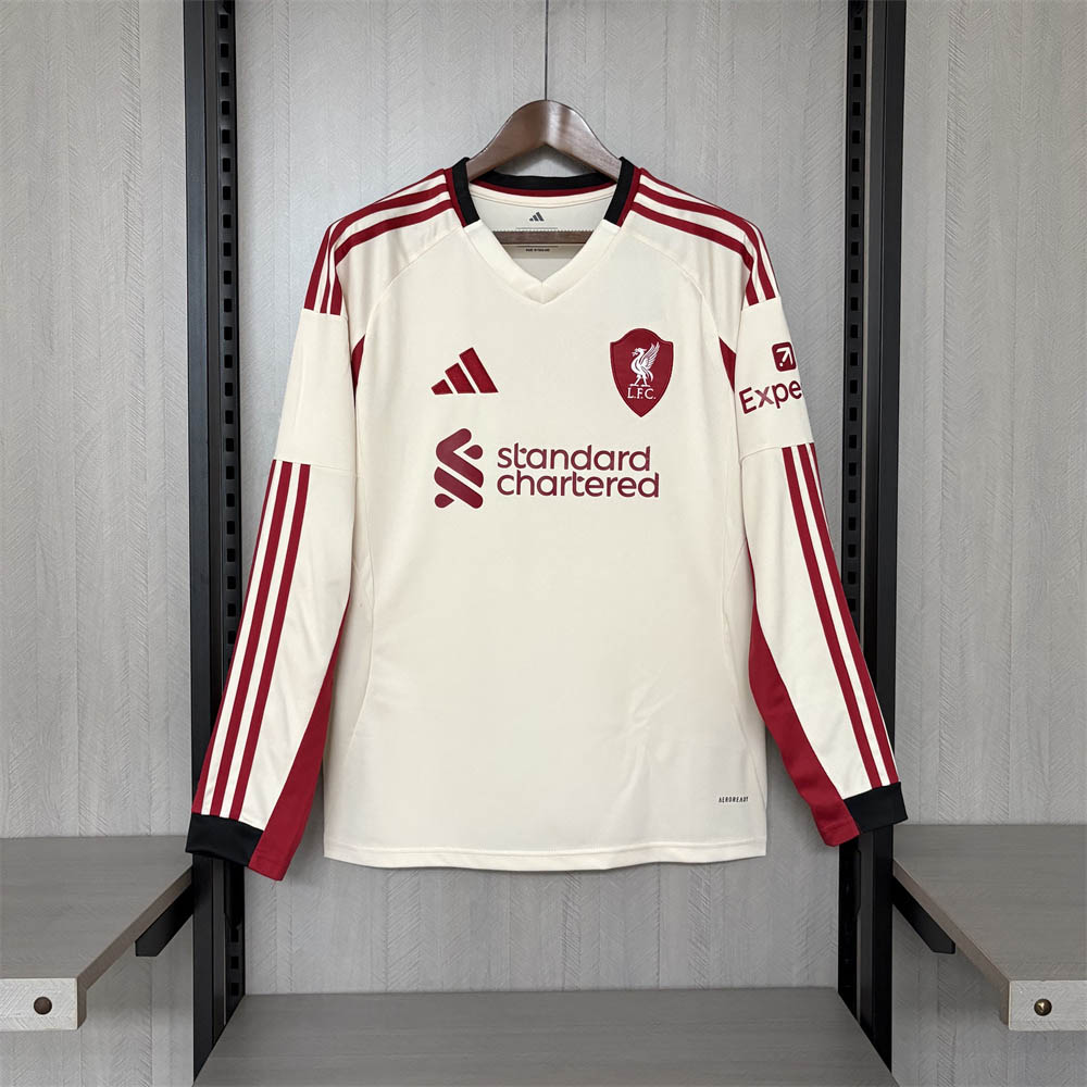 f113d96b570116660afef3be59fdf370fd971d04 2025/2026 Long Sleeve Liverpool Away Football Shirt 1:1 Thai Quality - Image 1