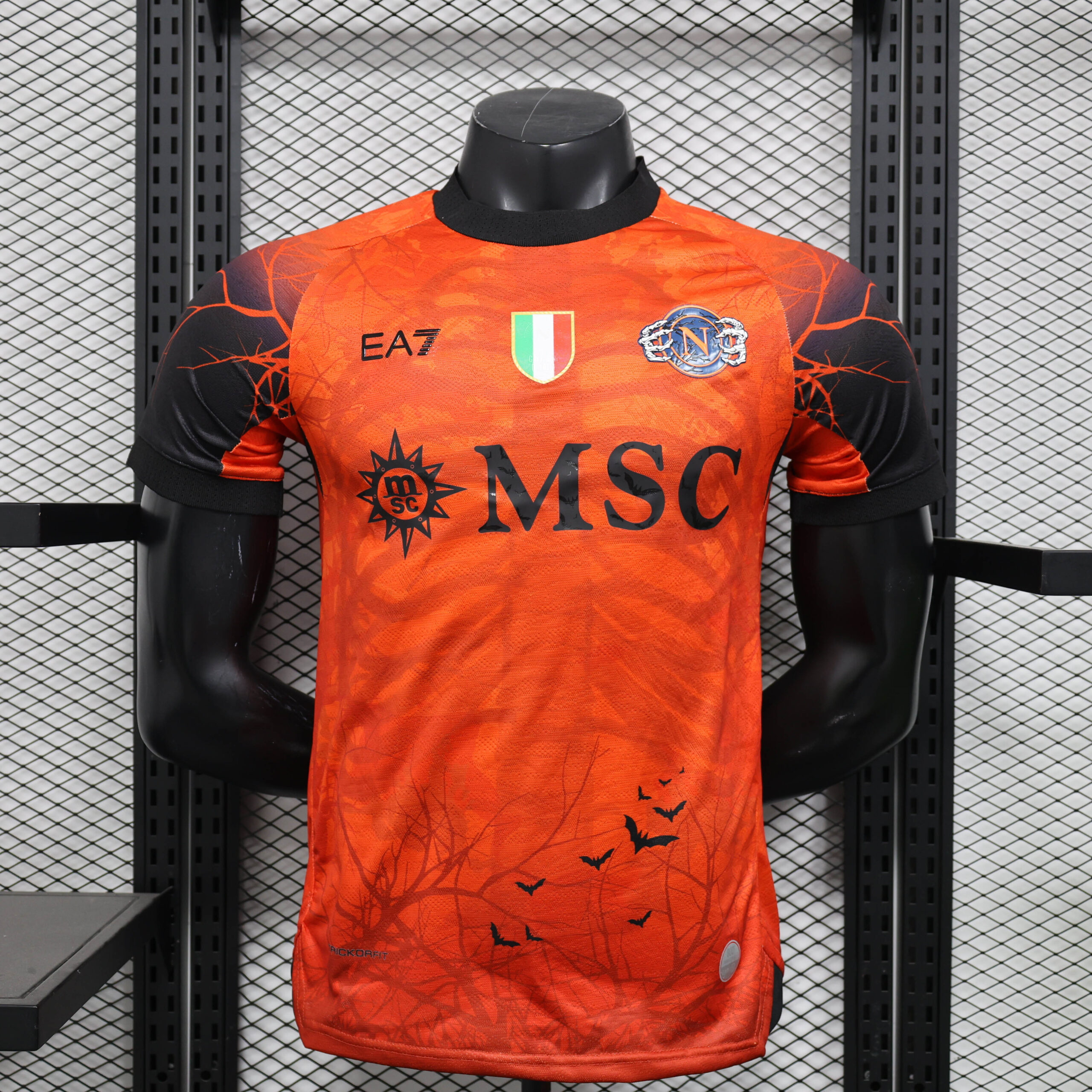f1e6282b432d19f4c7b650b09a0960cc3255d79b 2025/2026 Player Version Napoli Halloween Special Edition Orange Soccer Jersey 1:1 Thai Quality - Image 1