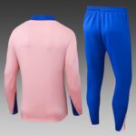 2025 Player Version France Half-Pull Training Suit Pink Football Shirt Set - Image 2