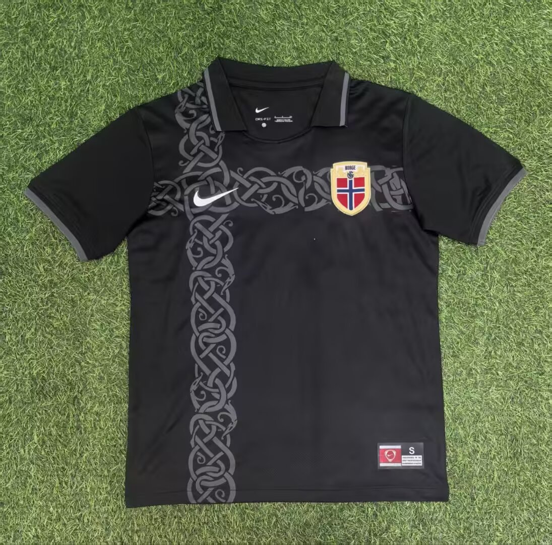 f4cced30f76ea4268ef14c0b38c4e5cc3808ad1d 2025 Norway Special Edition Black Football Shirt 1:1 Thai Quality - Image 1