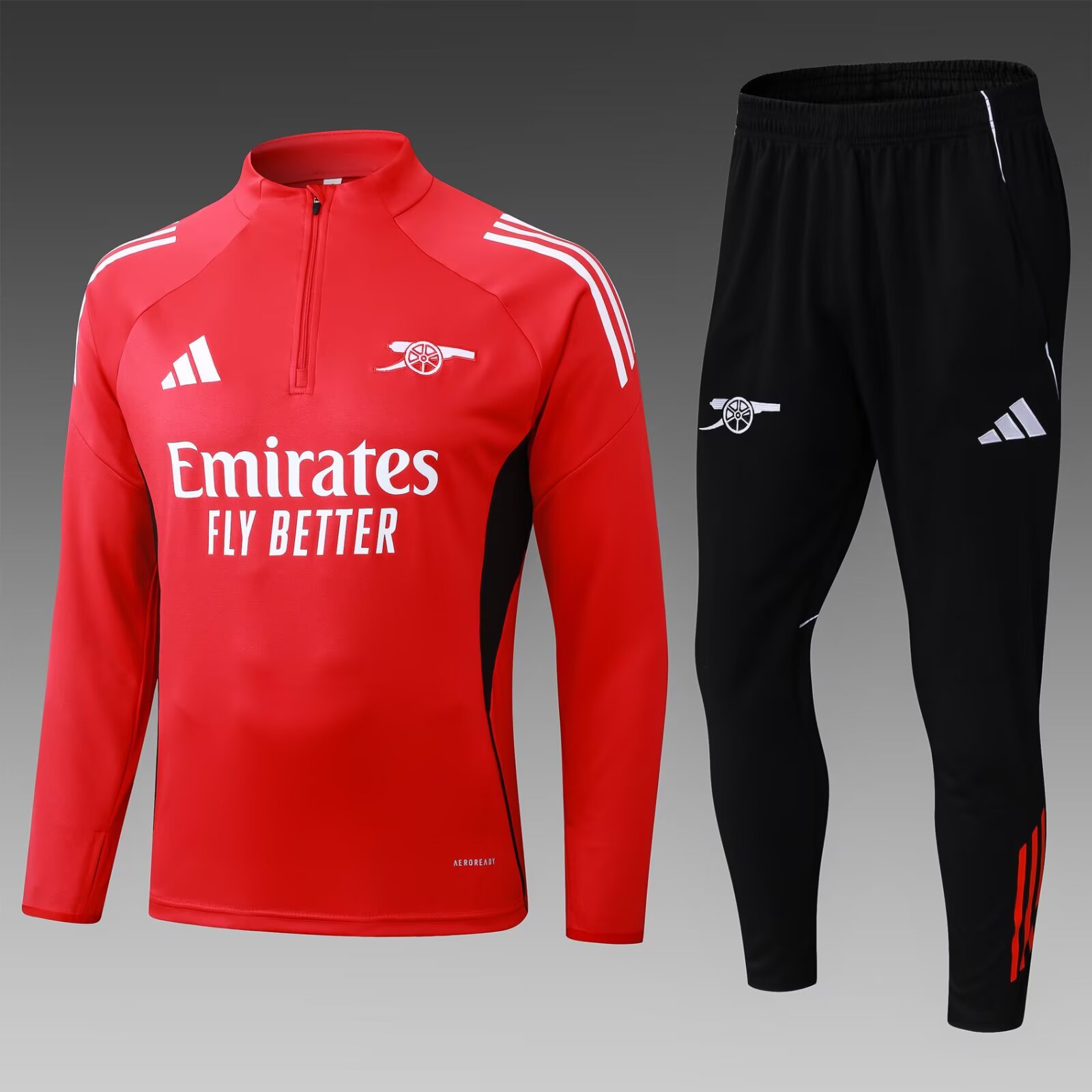 f801479642d656cef17671c82576a39cbdbd2e87 2025/2026 Arsenal Half-Pull Training Suit Red Football Shirt 1:1 Thai Quality Set - Image 1