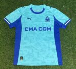 2025/2026 Olympique de Marseille Goalkeeper Lake Blue Football Shirt 1:1 Thai Quality