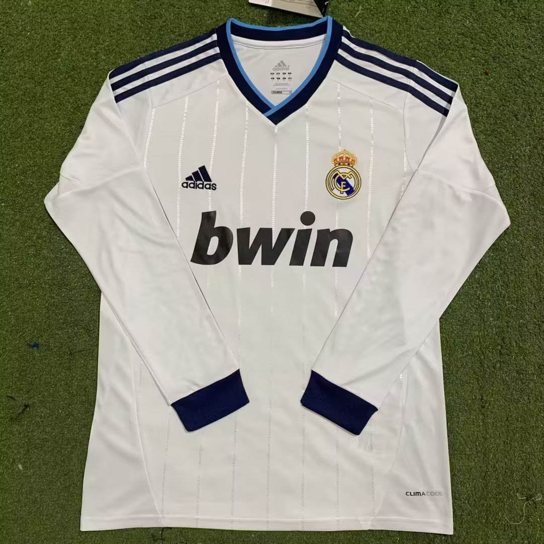 fa494ca0835ed31d5c580d79cff66b14bdc03d88 2012/2013 Retro Long Sleeve Real Madrid Home - Image 1