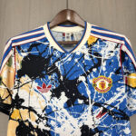 2025/2026 Manchester United Stone Roses Co-Branded Edition Blue Football Shirt 1:1 Thai Quality - Image 3