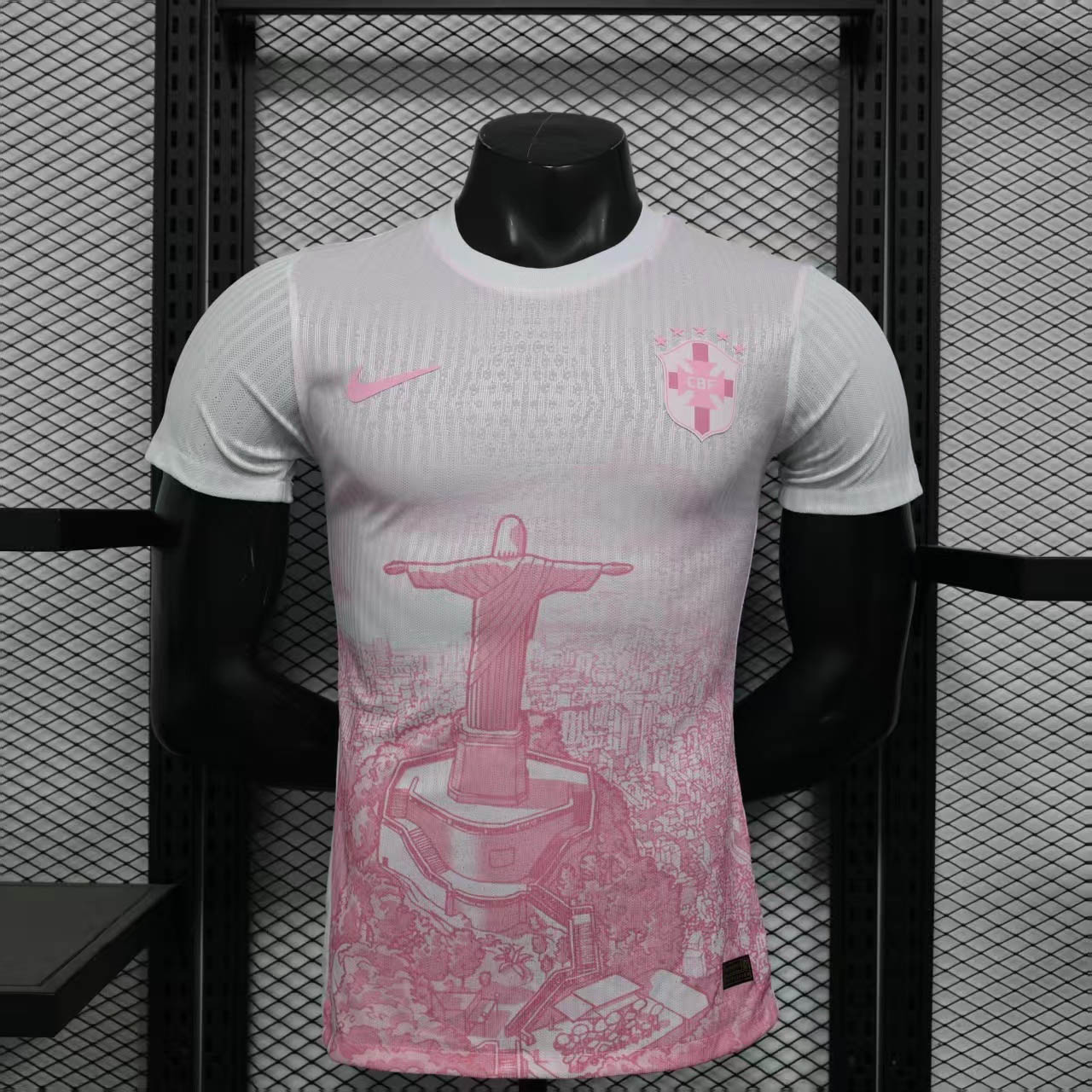 fd8b2aadd7e7a3ff0ca091b2fdaa3ebc47296805 2025 Player Version Brazil Jesus Special Edition White-Pink Soccer Jersey - Image 1