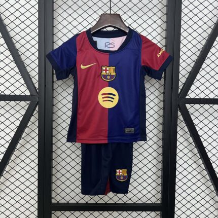 2024/2025 Barcelona Home Football Shirt 1:1 Thai Quality Kids Size（Competition version）